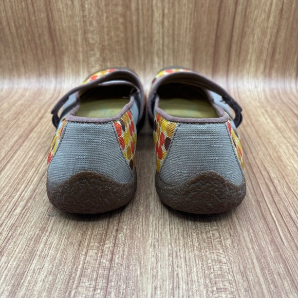 Keen Harvest Mary Jane Flats Gray Polka Dot Womens 10 Canvas Hook Loop Shoes - Picture 5 of 8